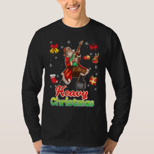 Camiseta Merry Heavy Metalizado Navidades Santa Electric Gu