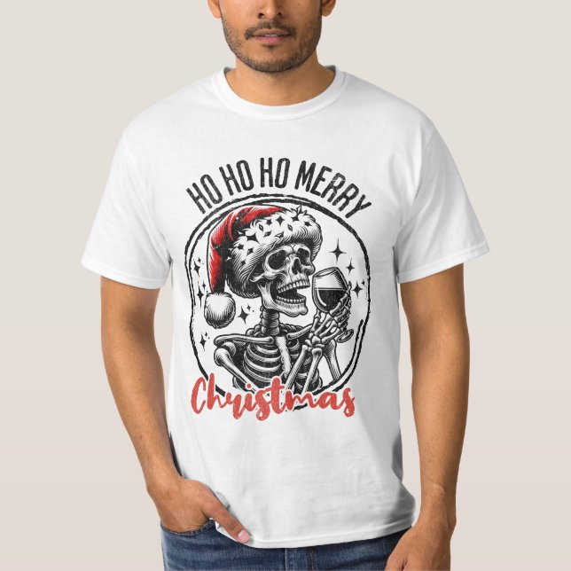 Camiseta Merry Ho de Santa Skull (Anverso)