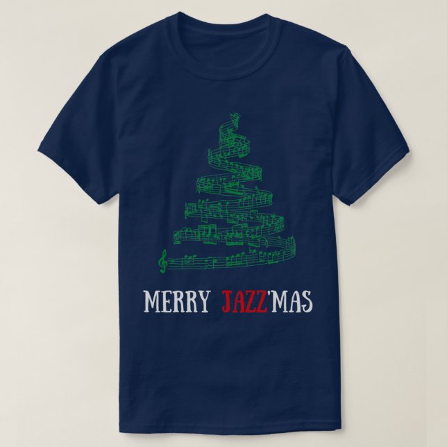 Camiseta Merry Jazzmas Navidades Music Jazz (Diseño del anverso)