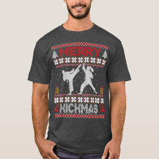 Camiseta Merry Kickmas Karate Artes Marciales Navidades feo