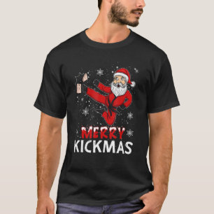 Camiseta Merry Kickmas  Karate Santa Family Matching Pajama