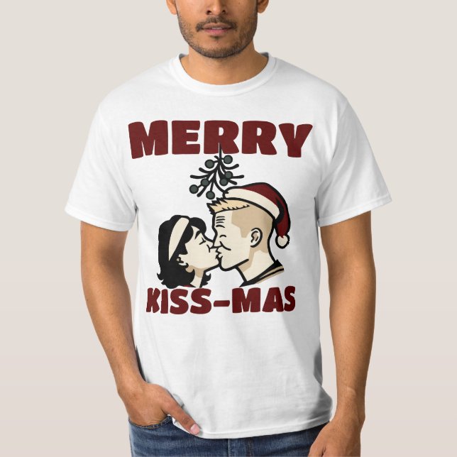 Camiseta Merry Kiss-Mas Christmas T-shirt (Anverso)