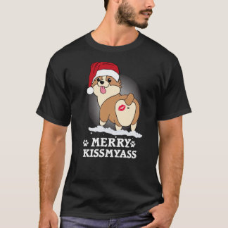 Camiseta Merry KissMyAss Corgi Christmas Classic T-Shirt