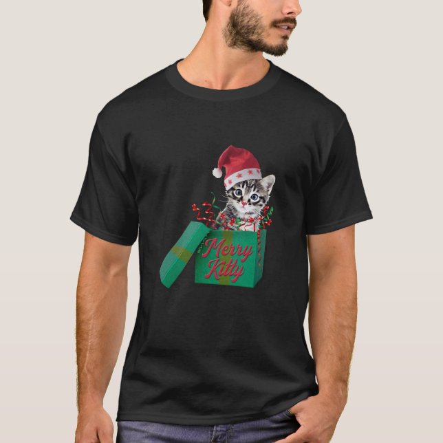 Camiseta Merry Kitty, Feliz Navidad (Anverso)