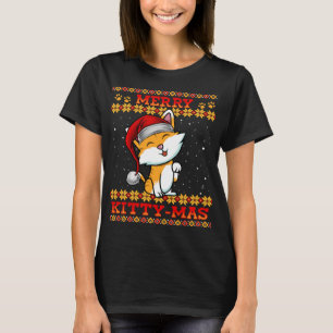 Camiseta Merry Kitty-Mas Cute Kitten Cat Lady Navidad Hol