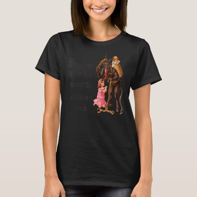 Camiseta Merry Krampus Tee My Back My Neck My Naughty Child (Anverso)