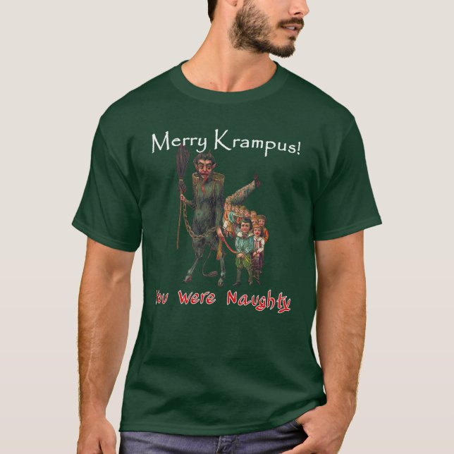 Camiseta Merry Krampus 👹 Tus Navidades Eran traviesos 🎄 (Anverso)