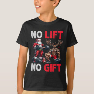 Camiseta Merry Liftmas Músculo Santa Weightrising Cuerpo de