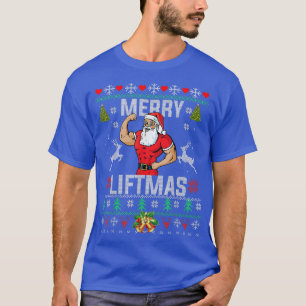 Camiseta Merry Liftmas Navidades divertidos Gimnasio Levant