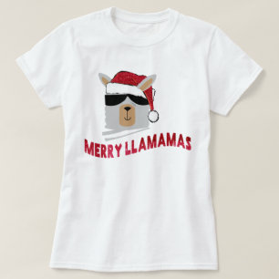 Camiseta Merry Llamamas: Navidades Personalizados Llama Tee