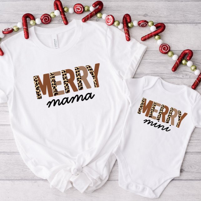 Camiseta "Merry Mama" Boho moderno mami y yo (Subido por el creador)