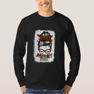 Camiseta Merry Mama Navidades desordenadas mujeres de bollo