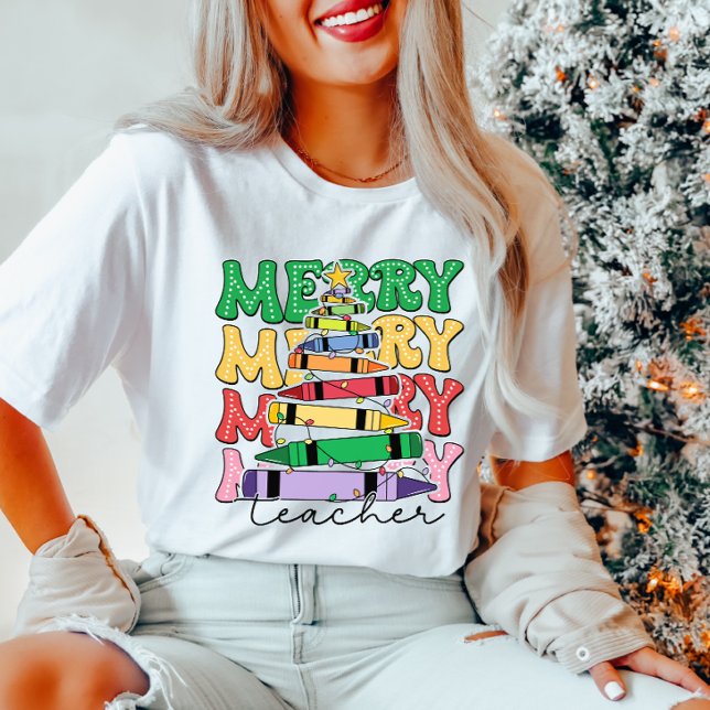 Camiseta Merry Merry Teacher (Subido por el creador)