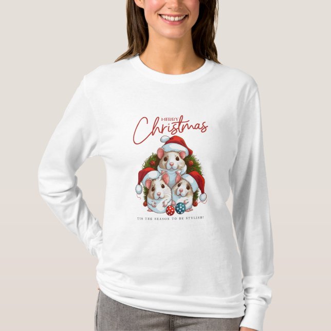 Camiseta Merry Mice Trio: Navidades que sacuden (Anverso)