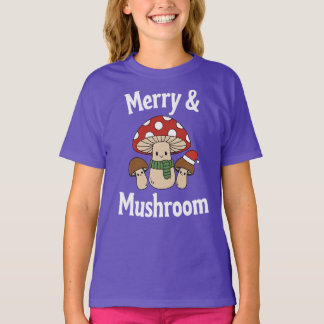 Camiseta Merry & Mushroom, Cute Christmas Toadstools