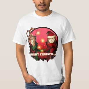 CAMISETA MERRY NAVIDAD SANTA CLAUS SNOWMAN DEER LOKI THOR