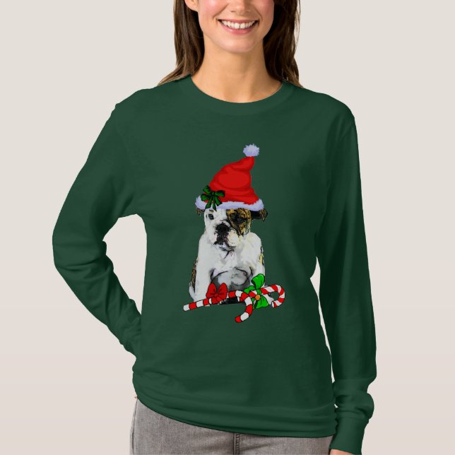 Camiseta Merry, Navidades de Bulldog de Inglaterra (Anverso)