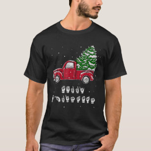 Camiseta Merry, Navidades Lenguaje de Rótulo de mano de cam