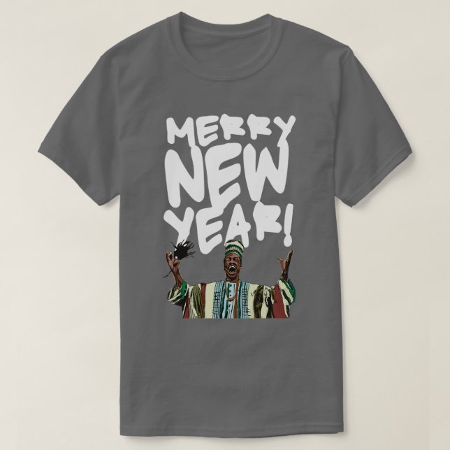 Camiseta Merry New Year Beef Jerky Time  (Diseño del anverso)
