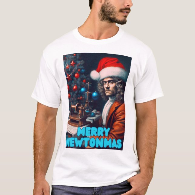 Camiseta Merry Newtonmas Sir Isaac Newton (Anverso)