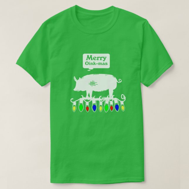 Camiseta Merry Oink-Mas (Diseño del anverso)