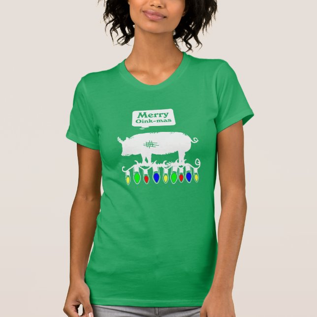 Camiseta Merry Oink-Mas (Anverso)