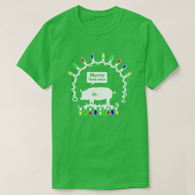 Camiseta Merry Oink-Mas (Diseño del anverso)