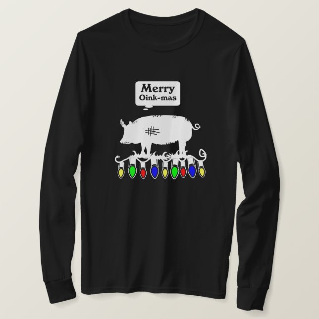 Camiseta Merry Oink-Mas (Anverso del diseño)