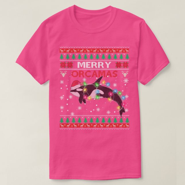 Camiseta Merry OræSanta Claus Killer Whale Fan Ugly Xm (Diseño del anverso)