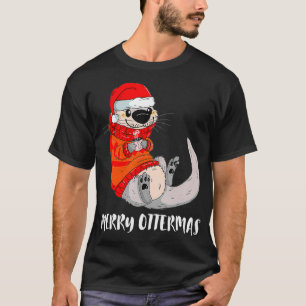 Camiseta Merry Ottermas Navidades Santa Otter