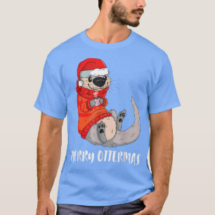 Camiseta Merry Ottermas Navidades Santa Otter