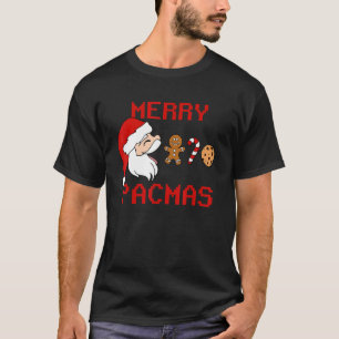 Camiseta Merry Pacmas Santa Gingerbread Candy Cookie Christ
