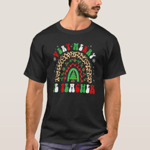 Camiseta Merry PE Teacher Leopard Buffalo Red Plaid Rai
