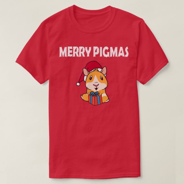 Camiseta Merry Pigmas Face Mask Funny Guinea Pig Christmas  (Diseño del anverso)