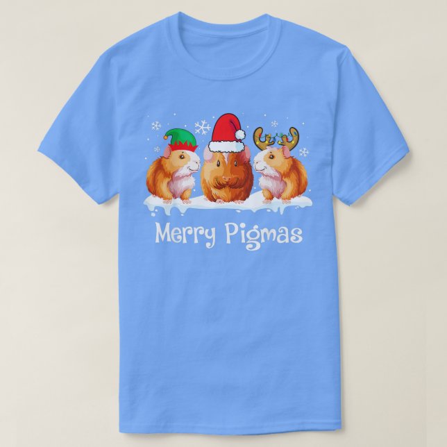 Camiseta Merry Pigmas Funny Guinea Pig Christmas Xmas  (Diseño del anverso)
