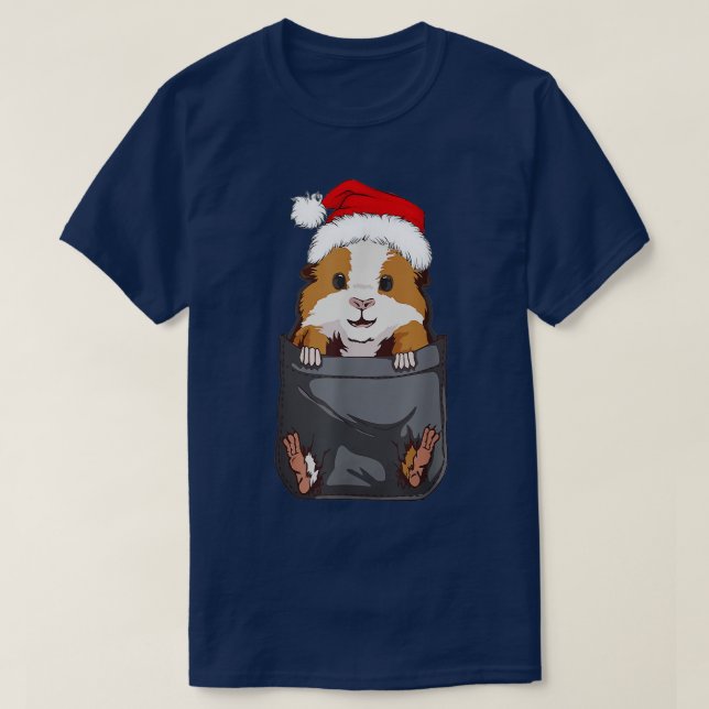 Camiseta Merry Pigmas Navidades divertidos de cerdo guinean (Diseño del anverso)