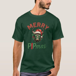 Camiseta Merry PIPmas Trading Bull Christmas Design – Funny