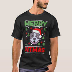 Camiseta Merry Pitmas American Pit Bull Staffordshire Terri