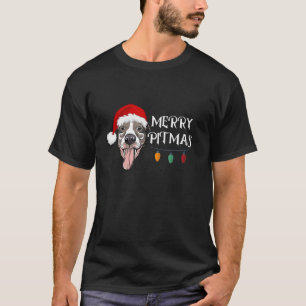 Camiseta Merry Pitmas - Navidades de Pitbull con feliz Pitb