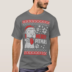 Camiseta Merry Pitmas Pitbull Pit Bull Ugly Christmas