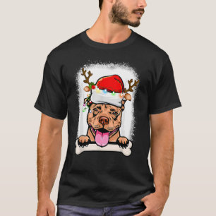Camiseta Merry Pitmas Pitbull Santa Claus Dog
