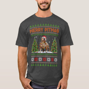 Camiseta Merry Pitmas Pitbull Santa Claus Perro Fea Navidad