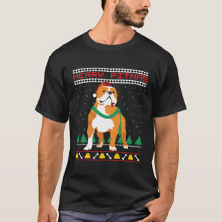 Camiseta Merry Pitmas Pitbull Santa Claus Perro Fea Navidad