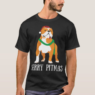 Camiseta Merry Pitmas Pitbull Santa Claus Perro Pittie Chri