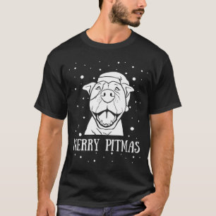 Camiseta Merry Pitmas Pitbull Santa Claus Perro Pittie Chri
