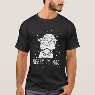 Camiseta Merry Pitmas Pitbull Santa Claus Perro Pittie Chri