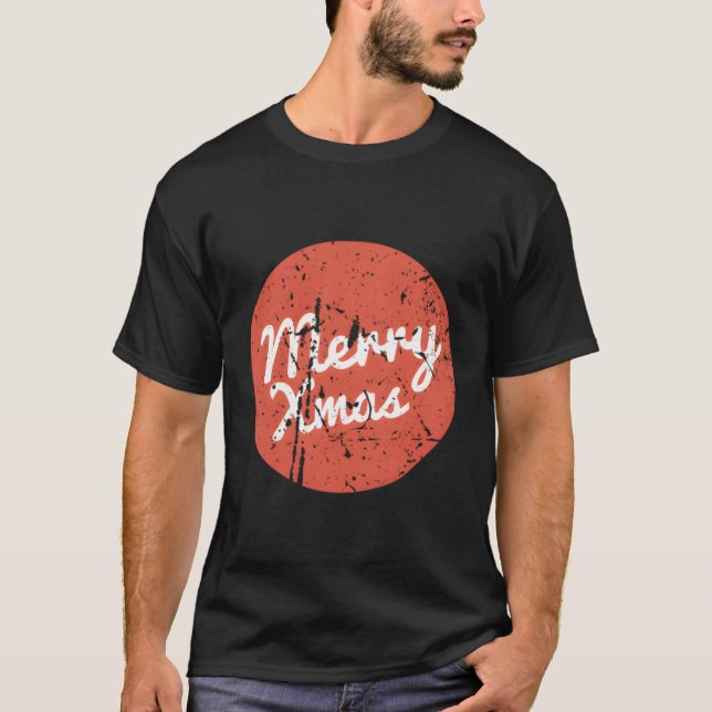 Camiseta Merry Pocket Tee Design Regalos De Festividades Pa (Anverso)