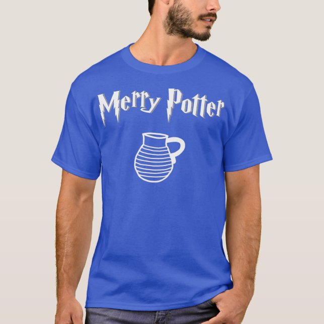 Camiseta Merry Potter divertido libro leyendo cerámica de H (Anverso)