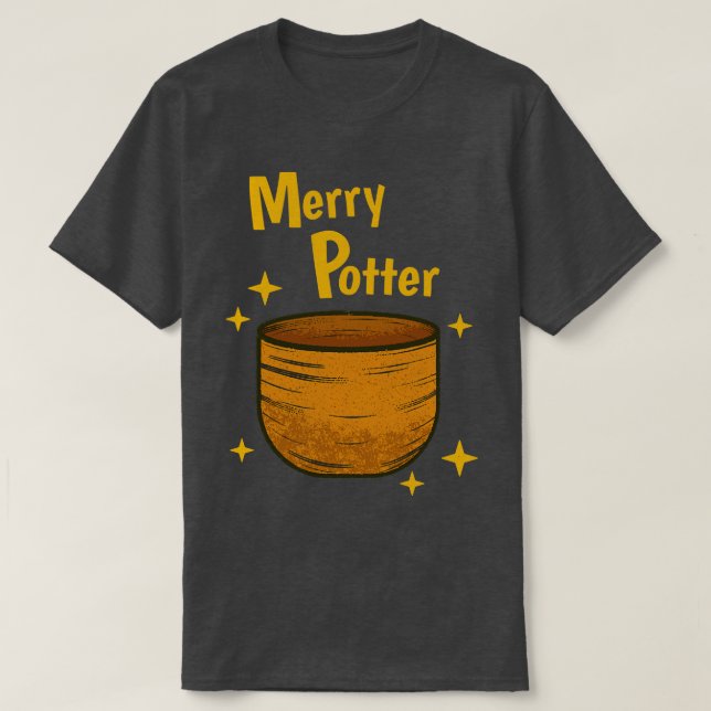 Camiseta Merry Potter Potter Potery Funny Potting (Diseño del anverso)