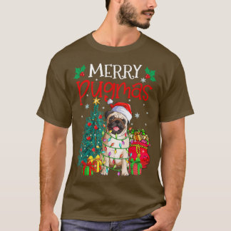 Camiseta Merry Pugmas Christmas Funny Dog Santa Pug Santa H